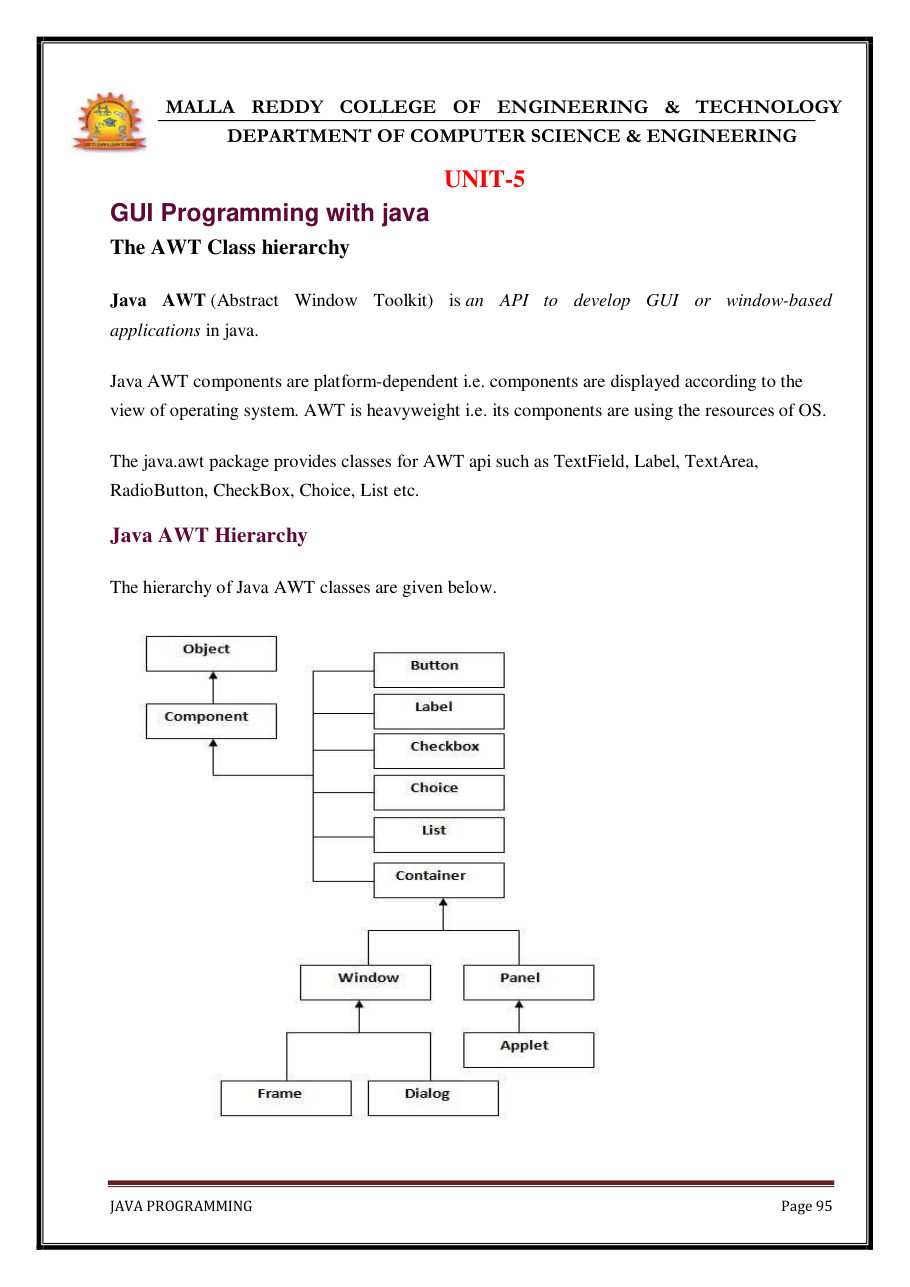 Java Programming Notes for B.Tech 2nd Sem — page 101