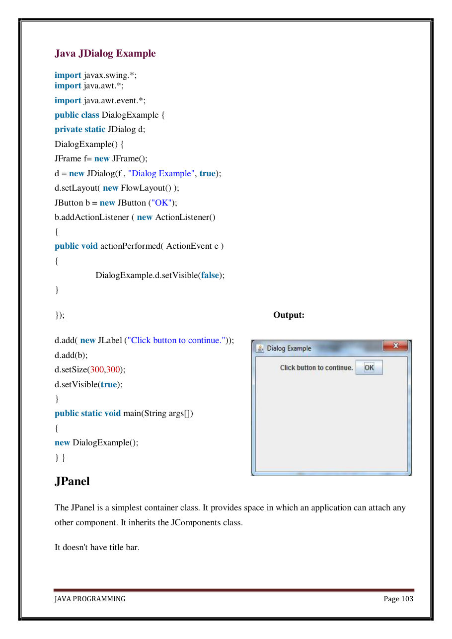 Java Programming Notes for B.Tech 2nd Sem — page 109