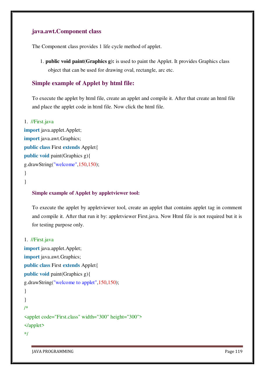 Java Programming Notes for B.Tech 2nd Sem — page 125