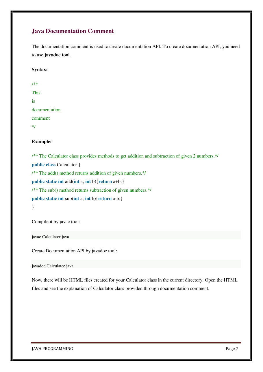Java Programming Notes for B.Tech 2nd Sem — page 13