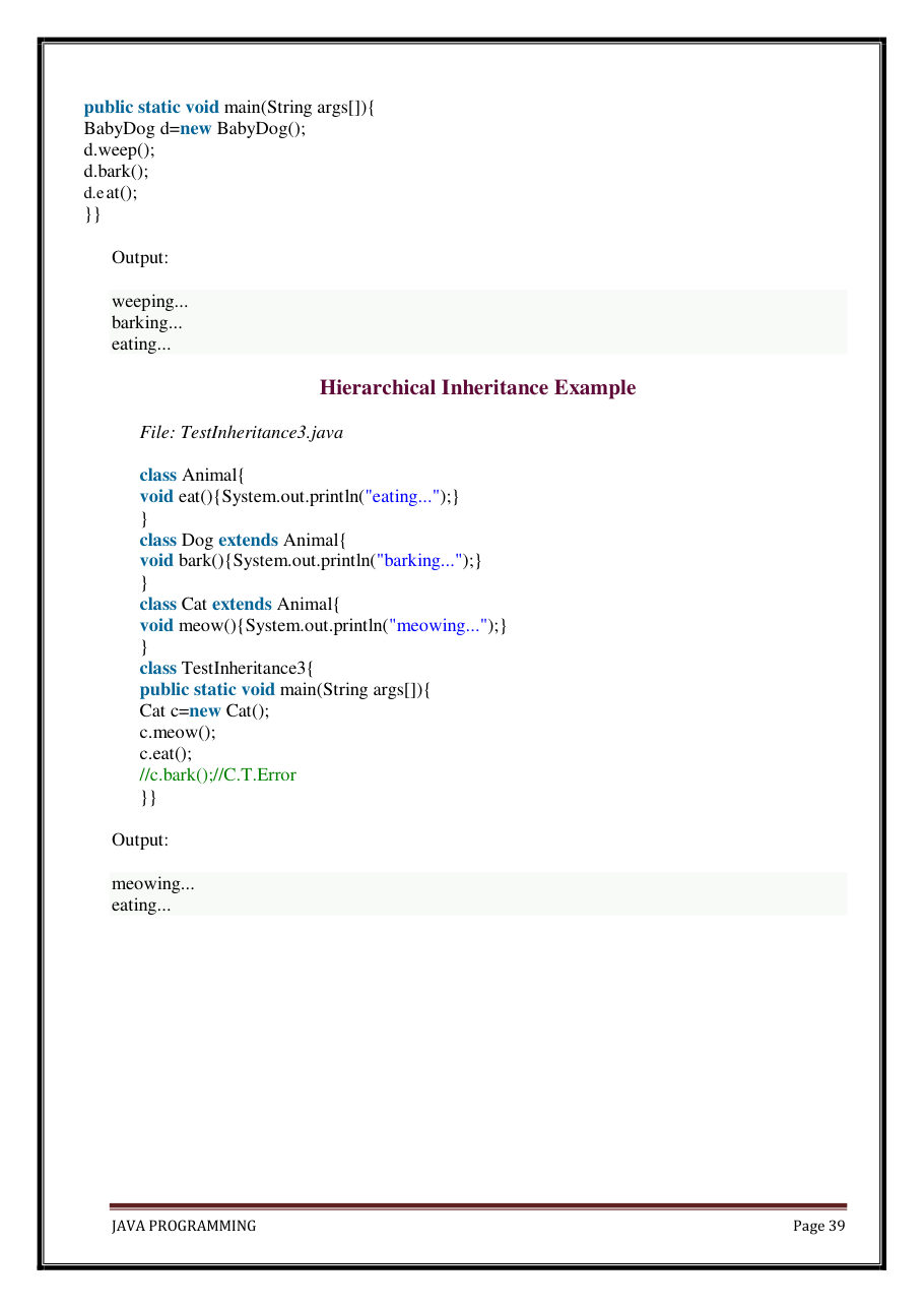 Java Programming Notes for B.Tech 2nd Sem — page 45