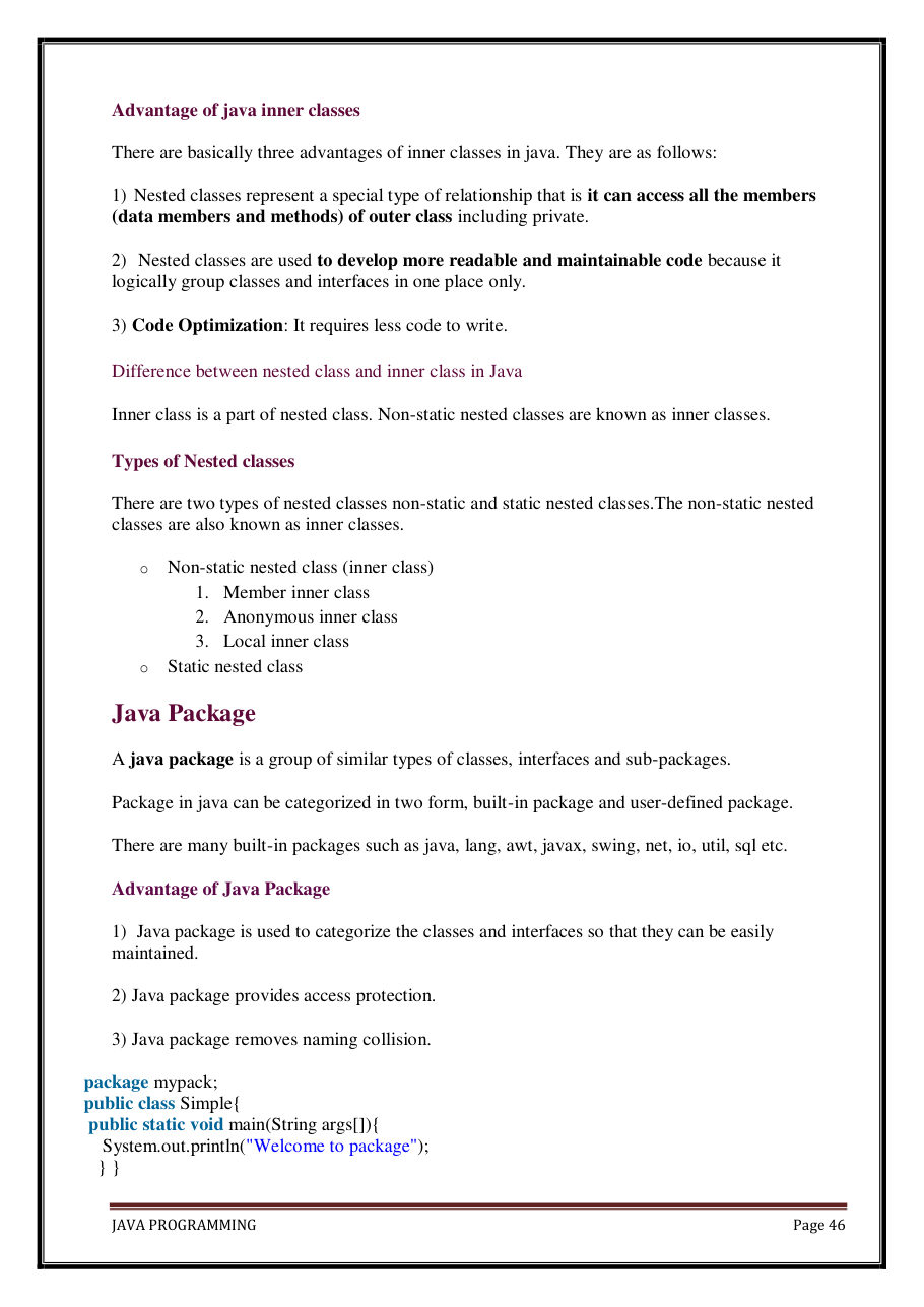Java Programming Notes for B.Tech 2nd Sem — page 52