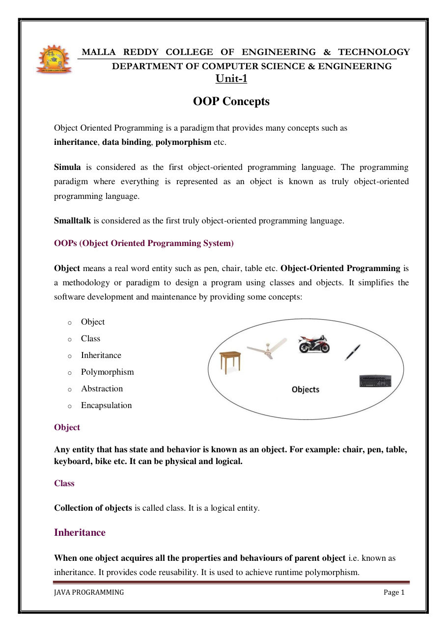 Java Programming Notes for B.Tech 2nd Sem — page 7