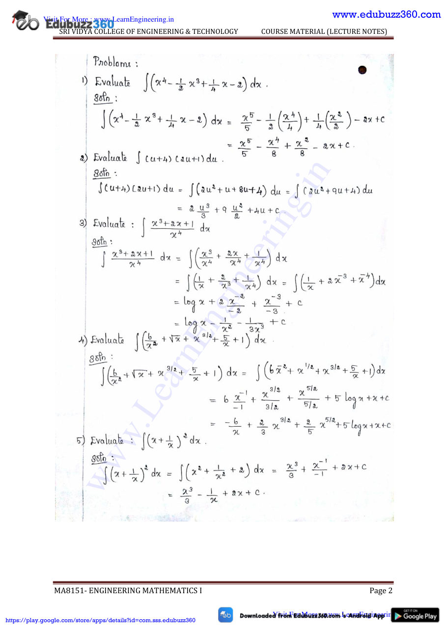 Engineering Mathematics I — page 109