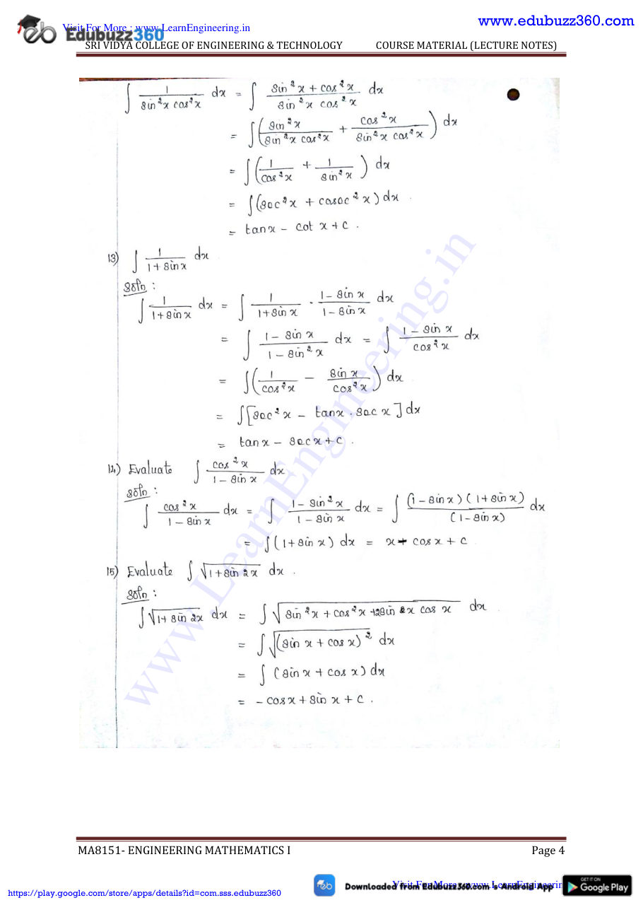 Engineering Mathematics I — page 111