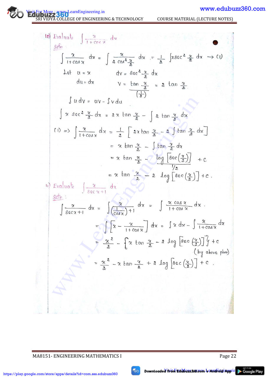 Engineering Mathematics I — page 129