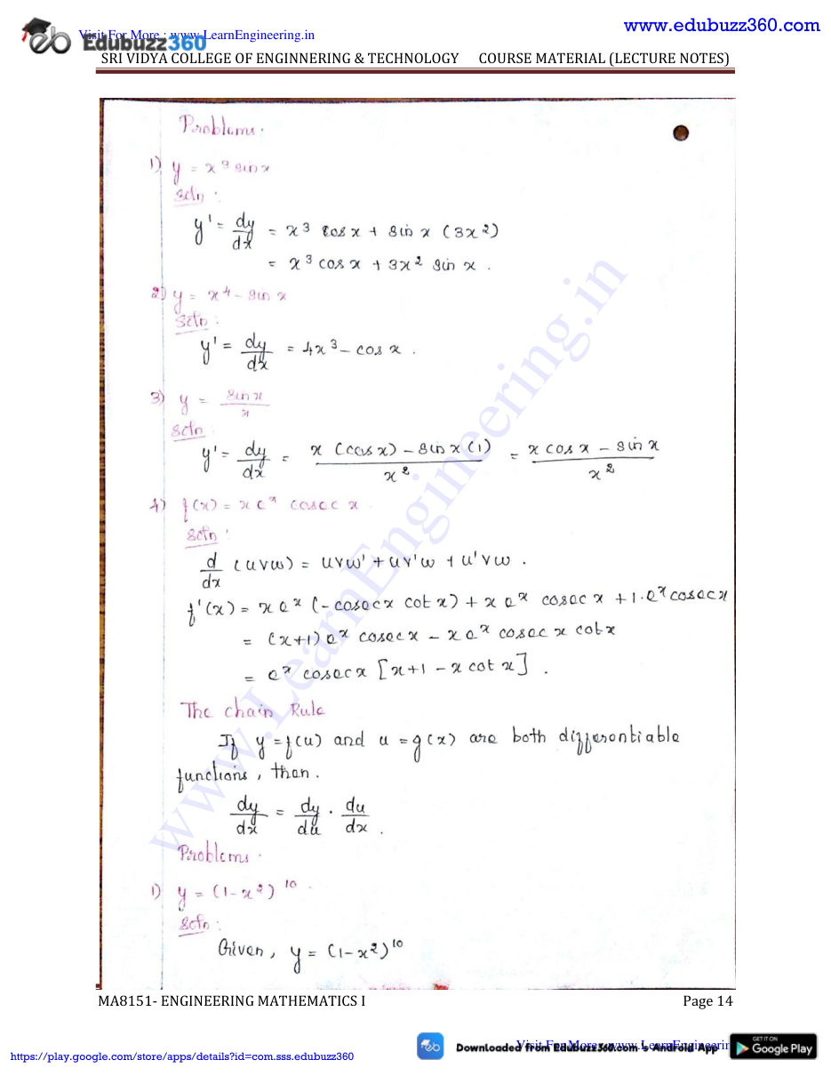 Engineering Mathematics I — page 14