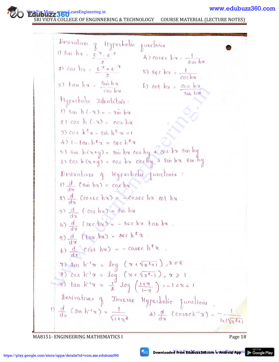 Engineering Mathematics I — page 18