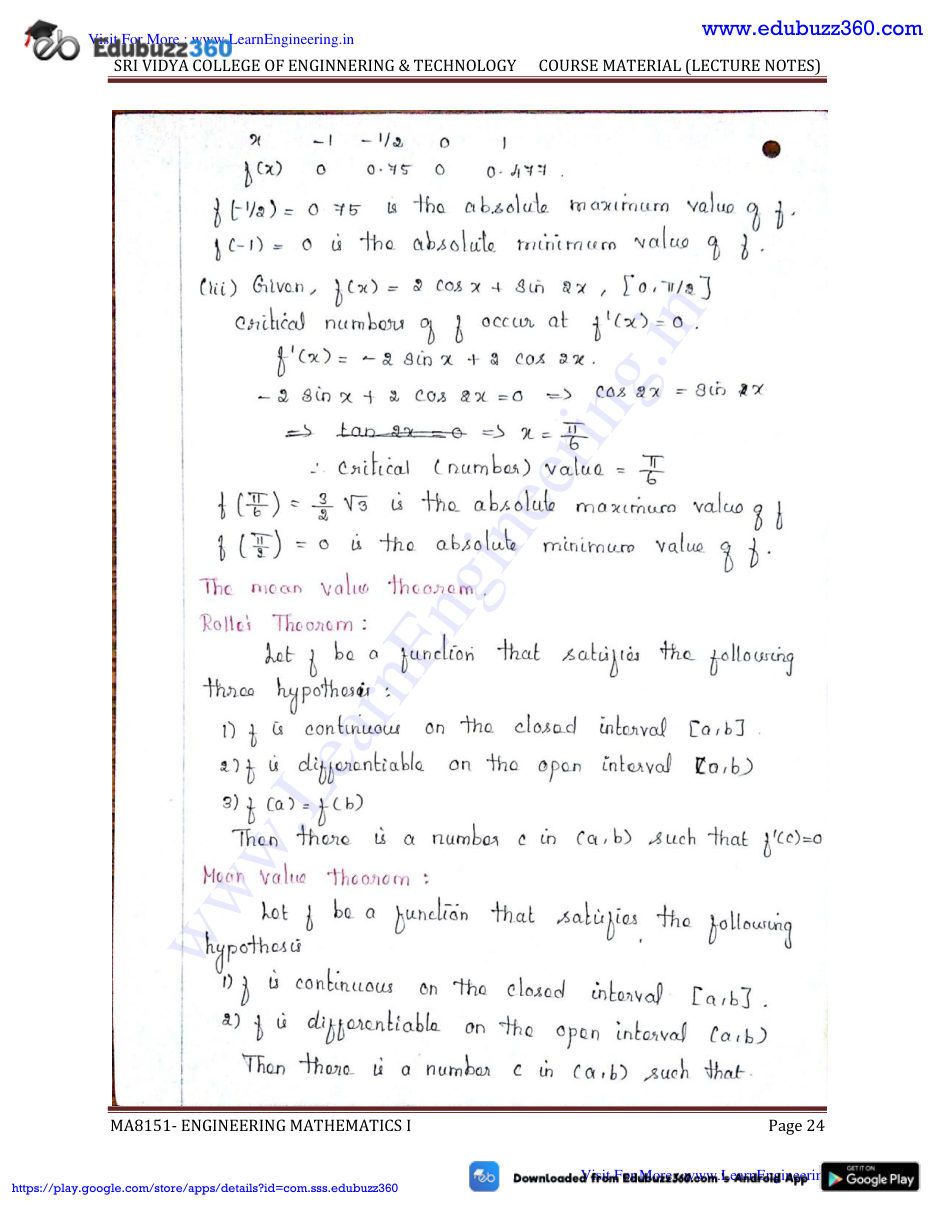 Engineering Mathematics I — page 24