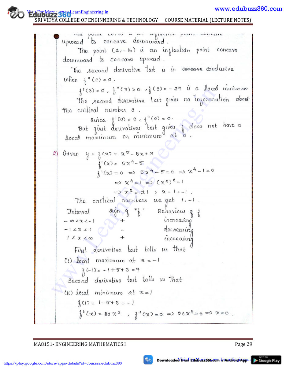 Engineering Mathematics I — page 29