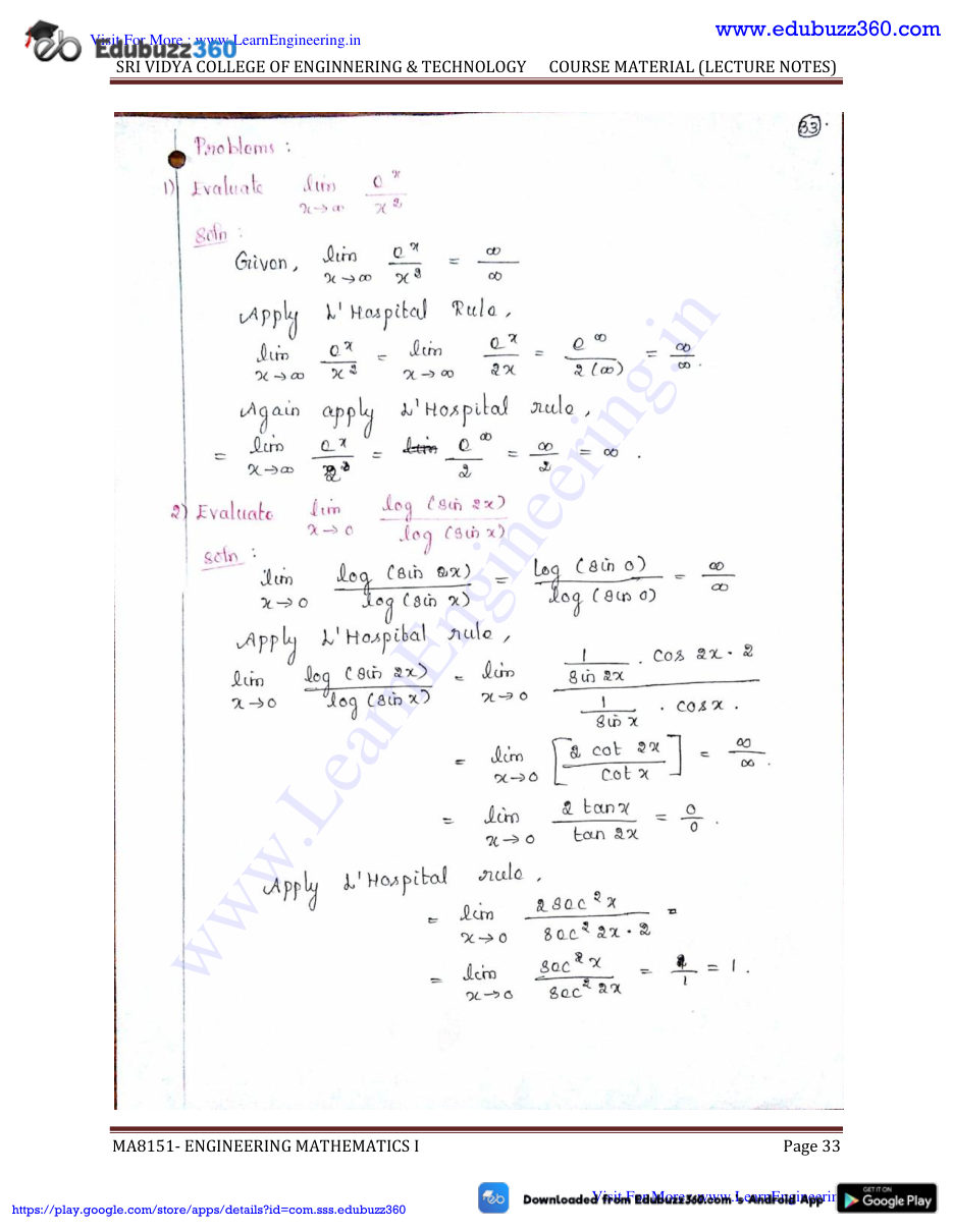 Engineering Mathematics I — page 33