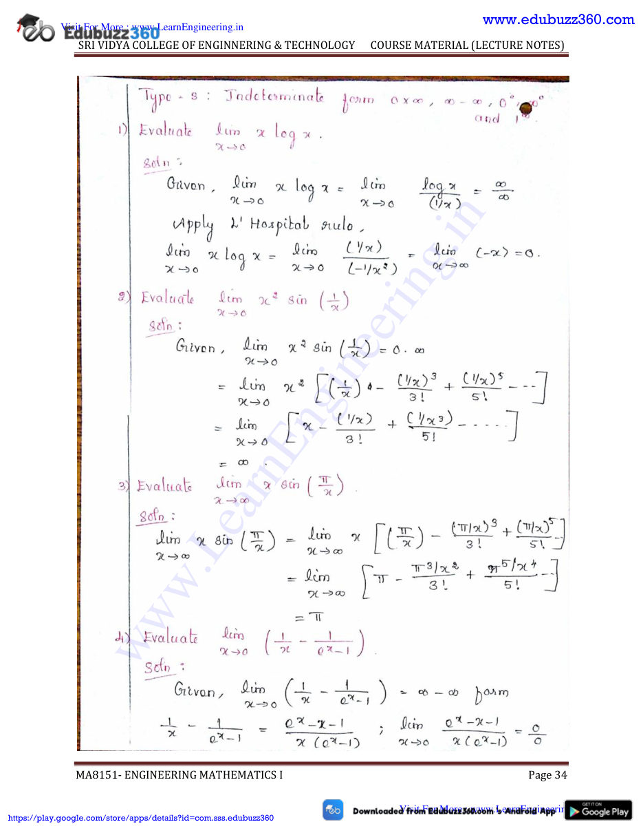 Engineering Mathematics I — page 34