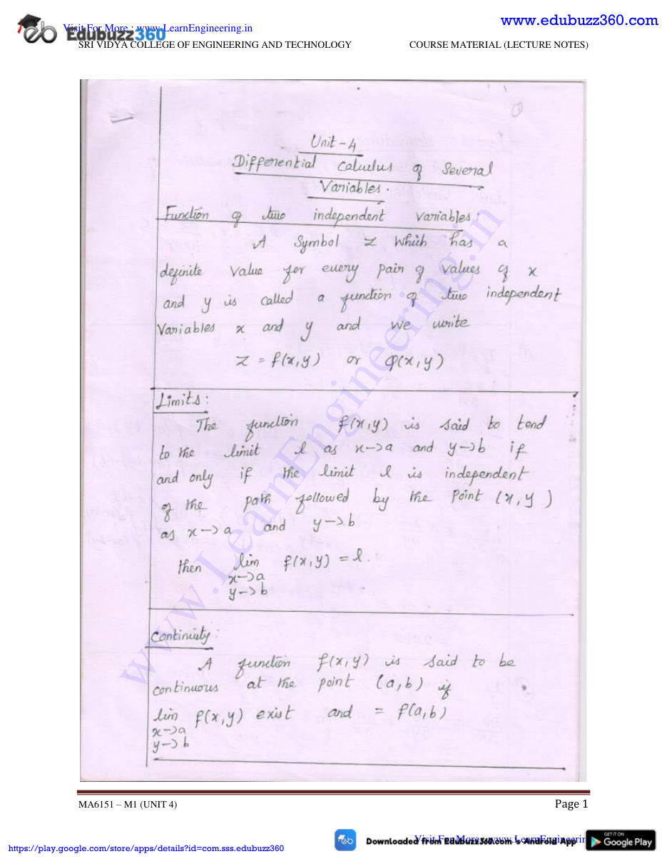 Engineering Mathematics I — page 36